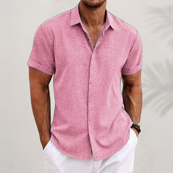 Stanley | Linen Short Sleeve Button-Up Casual Shirt