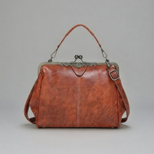 Lily | Retro Leather Charm Handbag